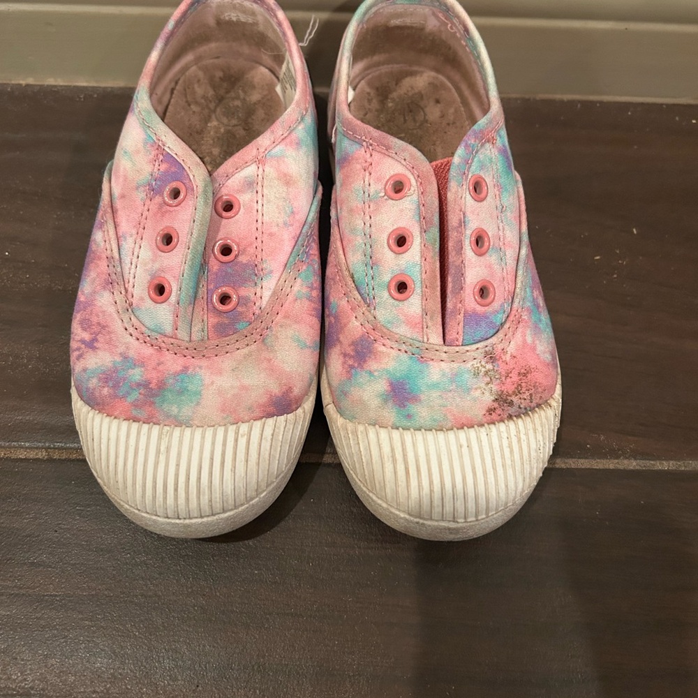 Colorful Tie-Dye Kids Slip-On Shoes